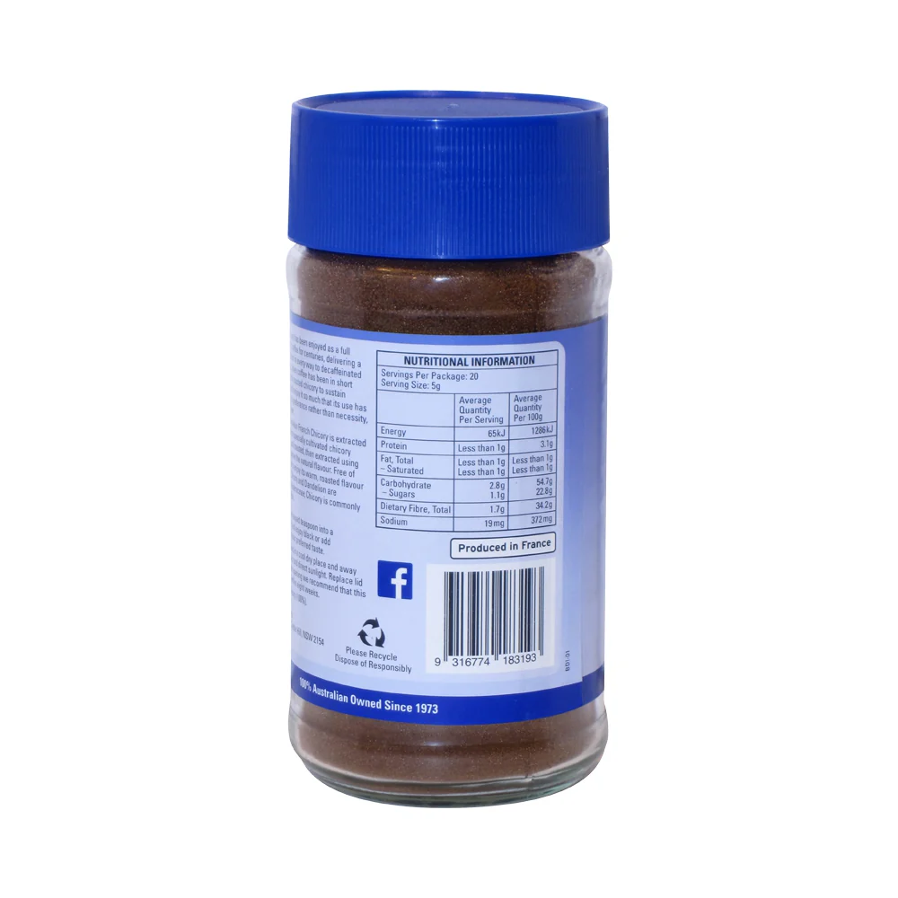 Bonvit Instant Blue Dandelion French Chicory 100g, Caffeine Free - Image 2