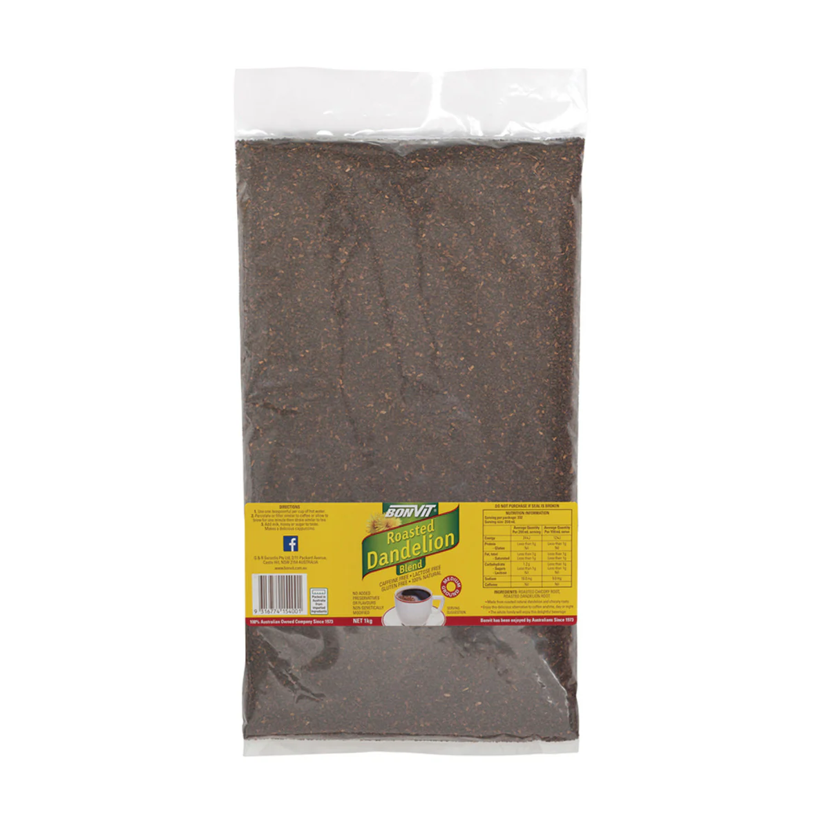Bonvit Roasted Dandelion Blend Medium Ground 175g, 500g Or 1Kg, Caffeine Free - Image 3