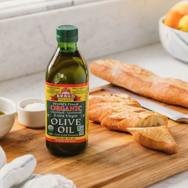Bragg Extra Virgin Olive Oil 473mL Or 946mL, Unrefined & Unfiltered