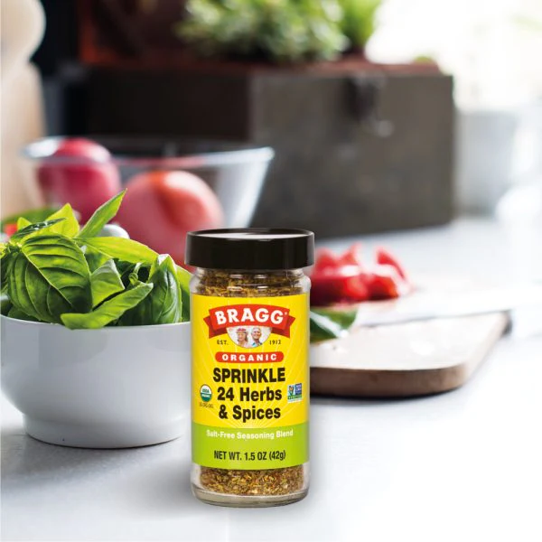 Bragg Sprinkle 24 Herbs & Spices 42g, Salt-Free & Certified Organic