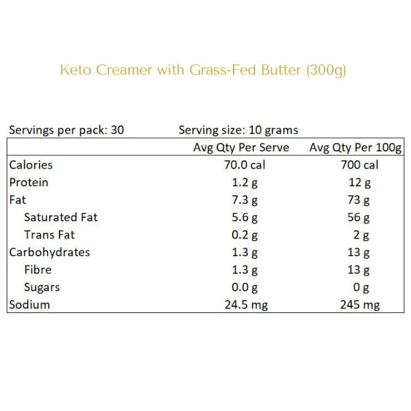 Brain & Brawn Keto Creamer With Grass-Fed Butter 300g, Improve Daily Energy Levels - Image 3