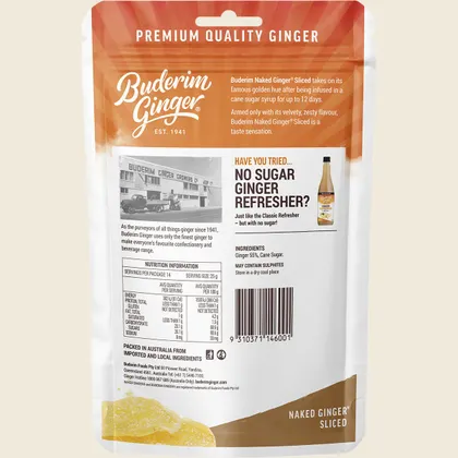 Buderim Ginger Naked Ginger Sliced 350g, Pure Zesty & Naturally Sweet - Image 2