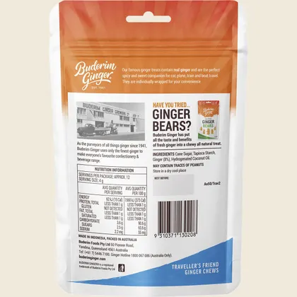 Buderim Ginger Traveller’s Friend Ginger Chews 50g, Smooth, Spicy & Travel-Ready - Image 2