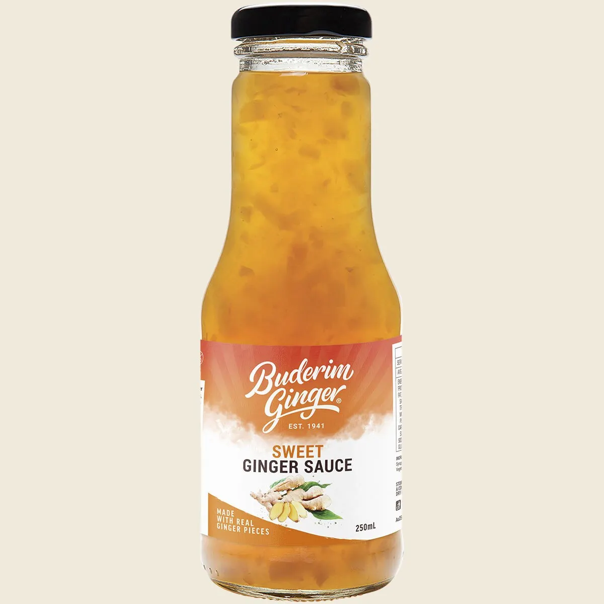 Buderim Sweet Ginger Sauce 250mL, Tangy, Versatile & Naturally Sweet