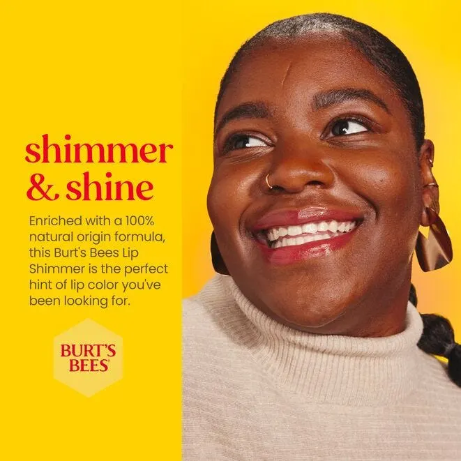 Burt's Bees Cherry Lip Shimmer 2.6g, With Peppermint Oil - Image 3