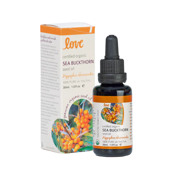 Byron Bay Love Oils Certified Organic Sea Buckthorn Seed Oil 30mL, 100% Pure