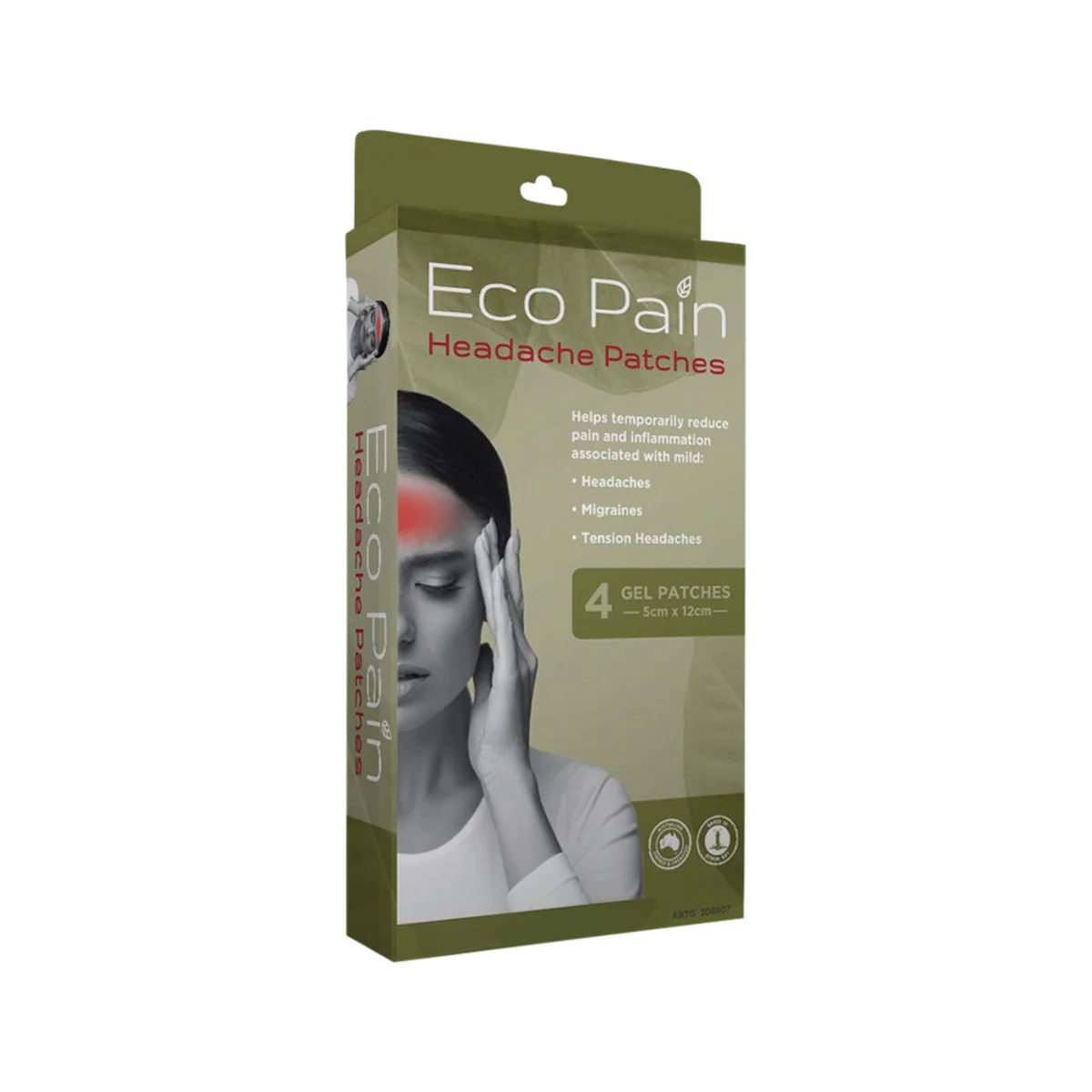 Byron Naturals Eco Pain Patches Headache Patches (4), Gel Patches - 5cm x 12cm - Image 3