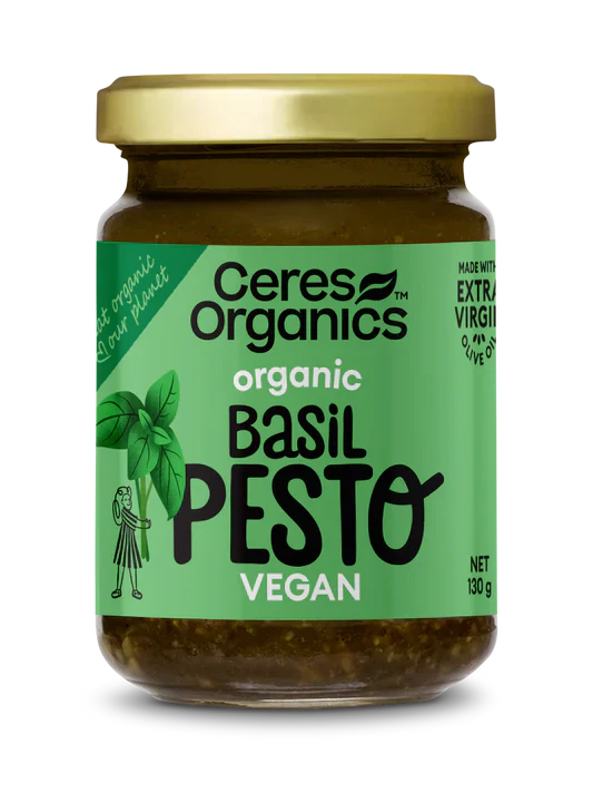 Ceres Organics Certified Organic Basil Pesto 130g, Dairy Free