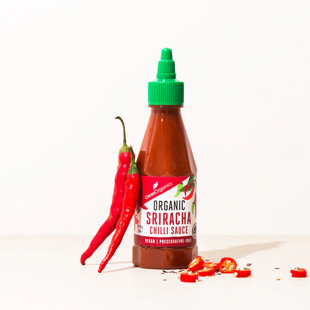 Ceres Organics Certified Organic Sriracha Chilli Sauce 250mL, Preservative Free & Vegan