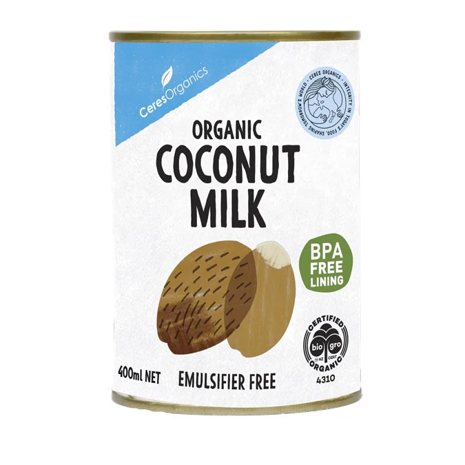 Ceres Organics Certified Organic Coconut Milk 400mL, Nothing Else Added!