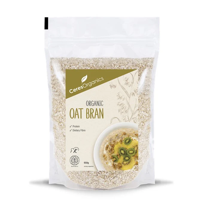 Ceres Organics Oat Bran 650g, Certified Organic & High Dietary Fibre