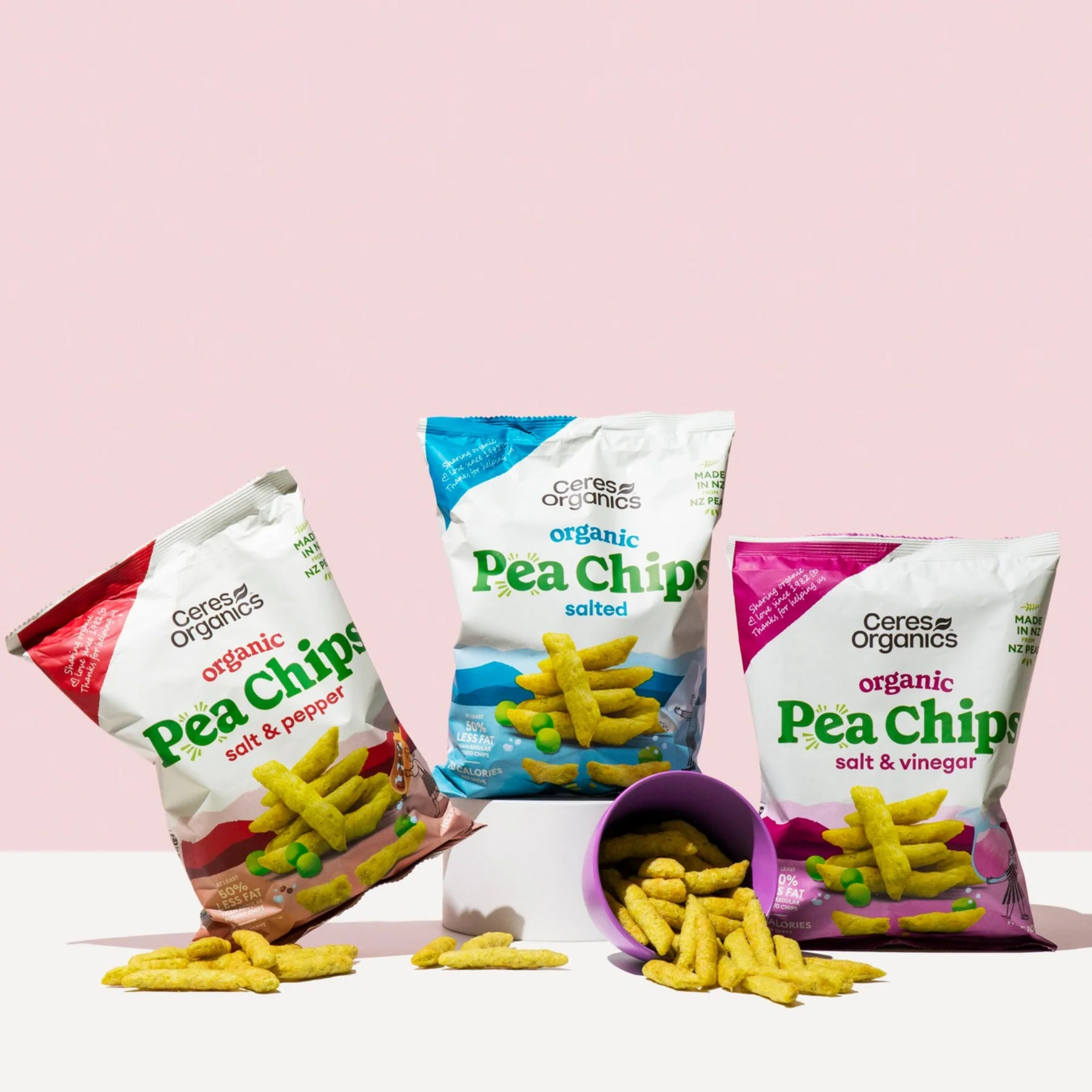Ceres Organics Pea Chips 100g, Salted Flavour - Image 2