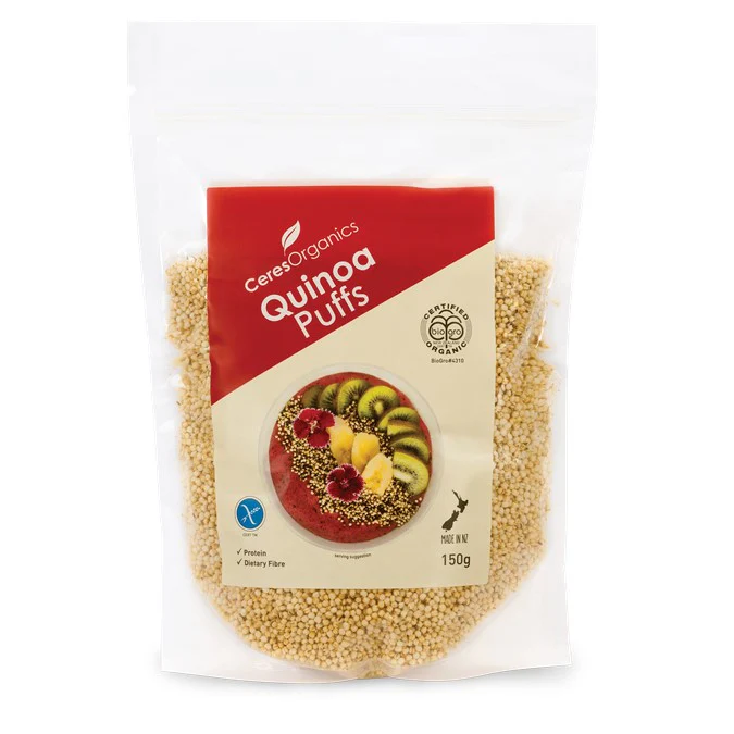 Ceres Organics Quinoa Puffs 150g, Straight Up Goodness!