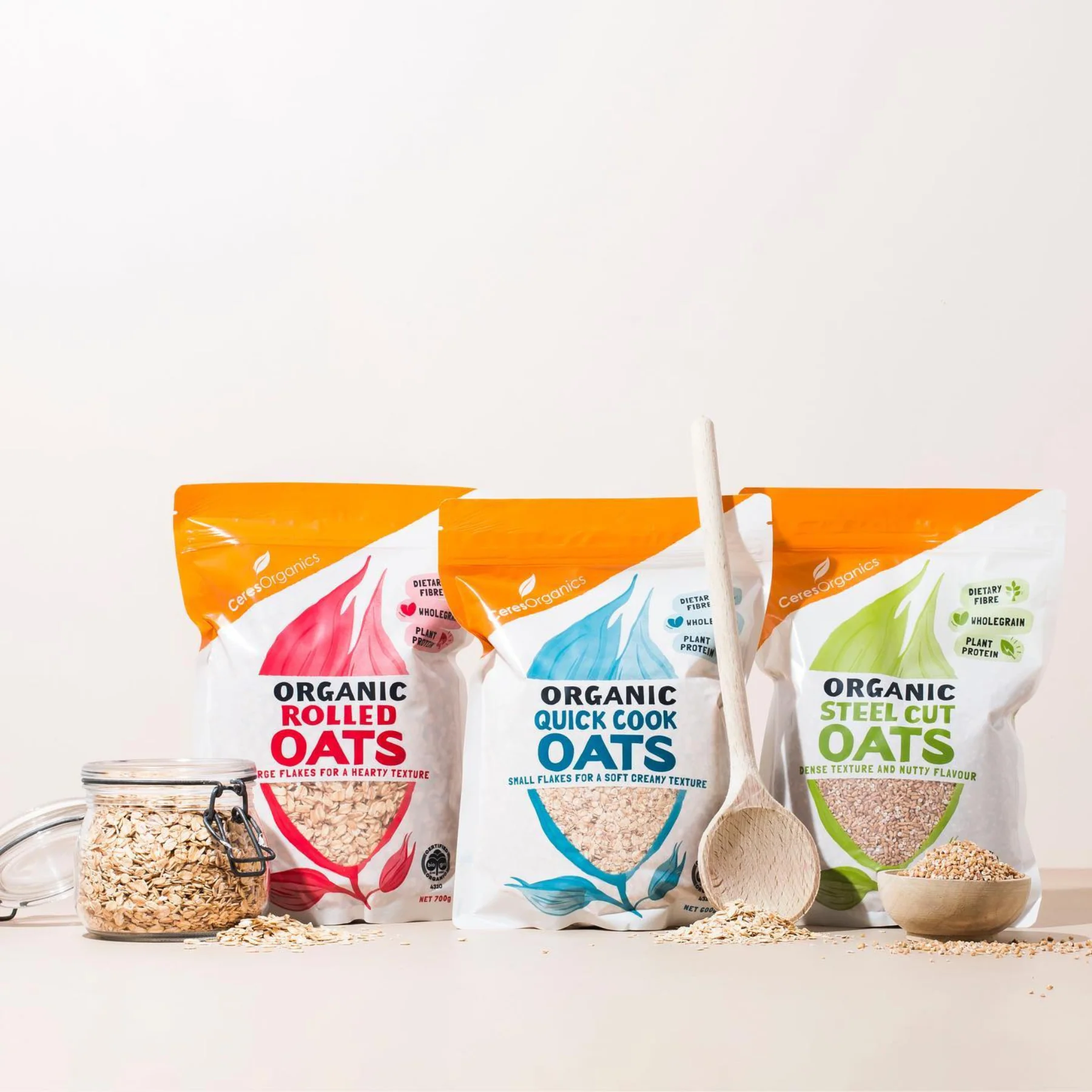 Ceres Organics Organic Steel Cut Oats 800g, Dense Texture & Nutty Flavour - Image 3