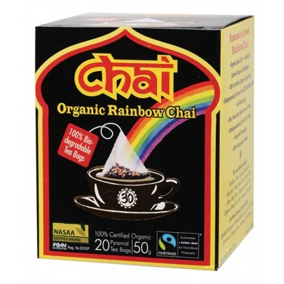 Chai Tea Certified Organic Rainbow Chai 20Tea Bags, Award Winning Chai