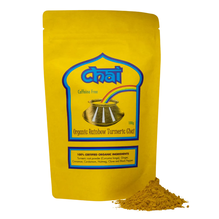 Chai Tea Organic Rainbow Turmeric Chai 100g, Caffeine Free