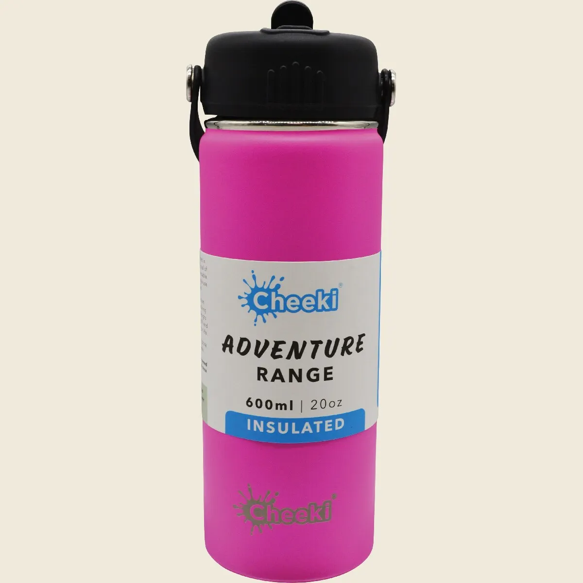 Cheeki Adventure Stainless Steel Bottle 600ml, Choose Your Colourway! - Image 2