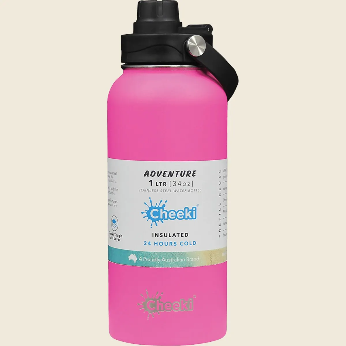 Cheeki Adventure Insulated Bottle 1L, Choose Your Colourway! - Image 2
