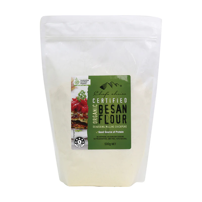 Chef's Choice Besan (Chickpea) Flour 500g, Australian Certified Organic