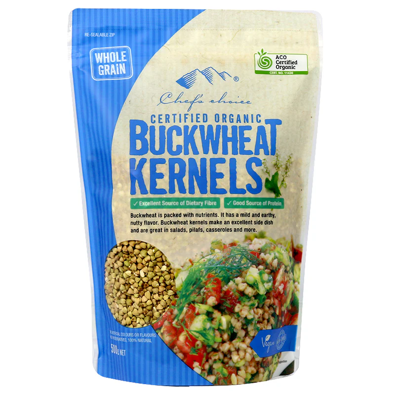 Chef's Choice Buckwheat Kernels 500g, Australian Certified Organic & Raw