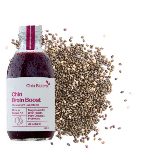 Chia Sisters Chia Brain Boost Drink 200mL, Blackcurrant Superfood