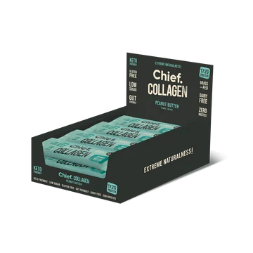Chief. Collagen Bar Single Bar 45g Or A Box Of 12, Peanut Butter Flavour - Image 2