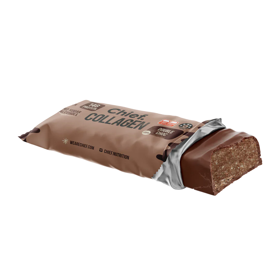 Chief. Collagen Bar Single Bar 45g Or A Box Of 12, Double Chocolate Flavour - Image 4