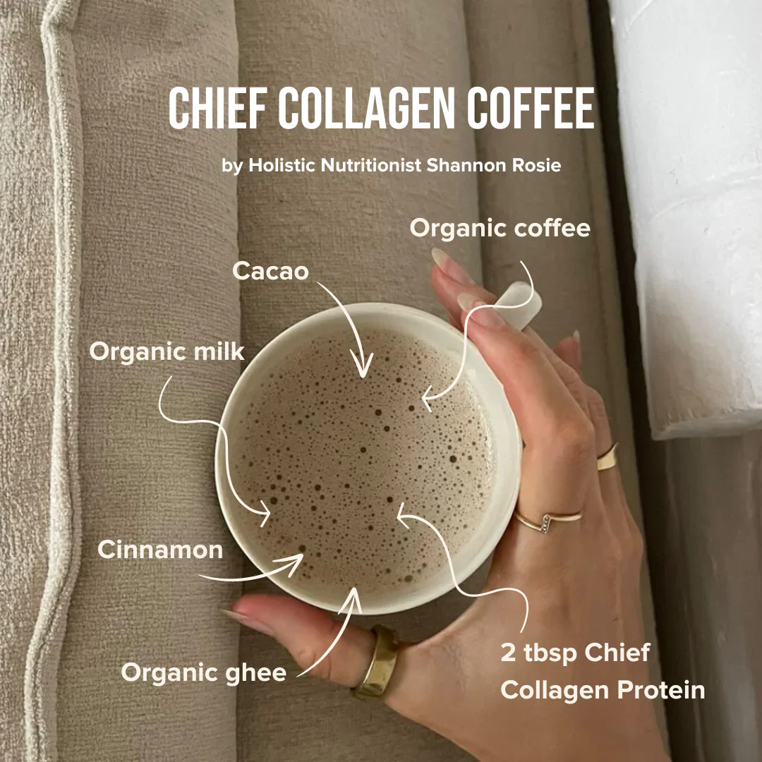 Chief. Grass-Fed Collagen Protein Powder 450g, Dark Chocolate Flavour; Gut Friendly & Zero Sugar - Image 3