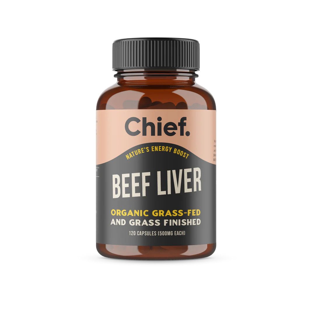 Chief. Organic Grass-Fed Beef Liver 120 Capsules, No Added Hormones Or Antibiotics - Image 6