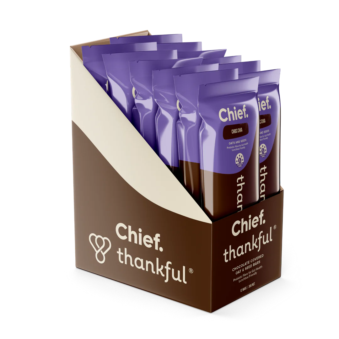 Chief. Thankful Bar 30g Or A Box Of 12, Choc Chia Flavour - Image 2