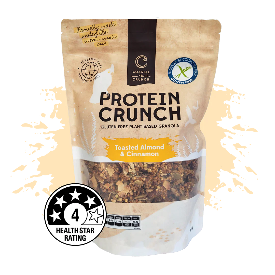 Coastal Crunch Protein Crunch Granola 320g, Toasted Almond & Cinnamon Flavour