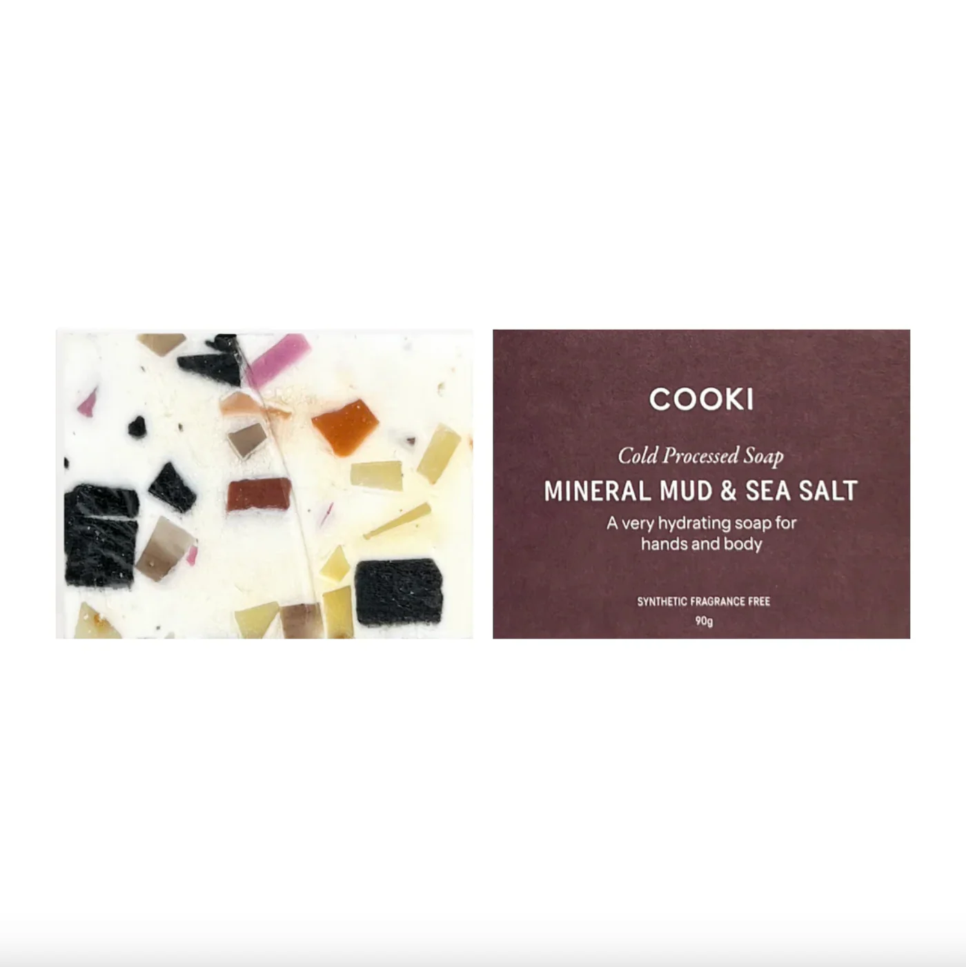 COOKI Cold Processed Hand & Body Soap 90g, Mineral Mud & Sea Salt - Image 5