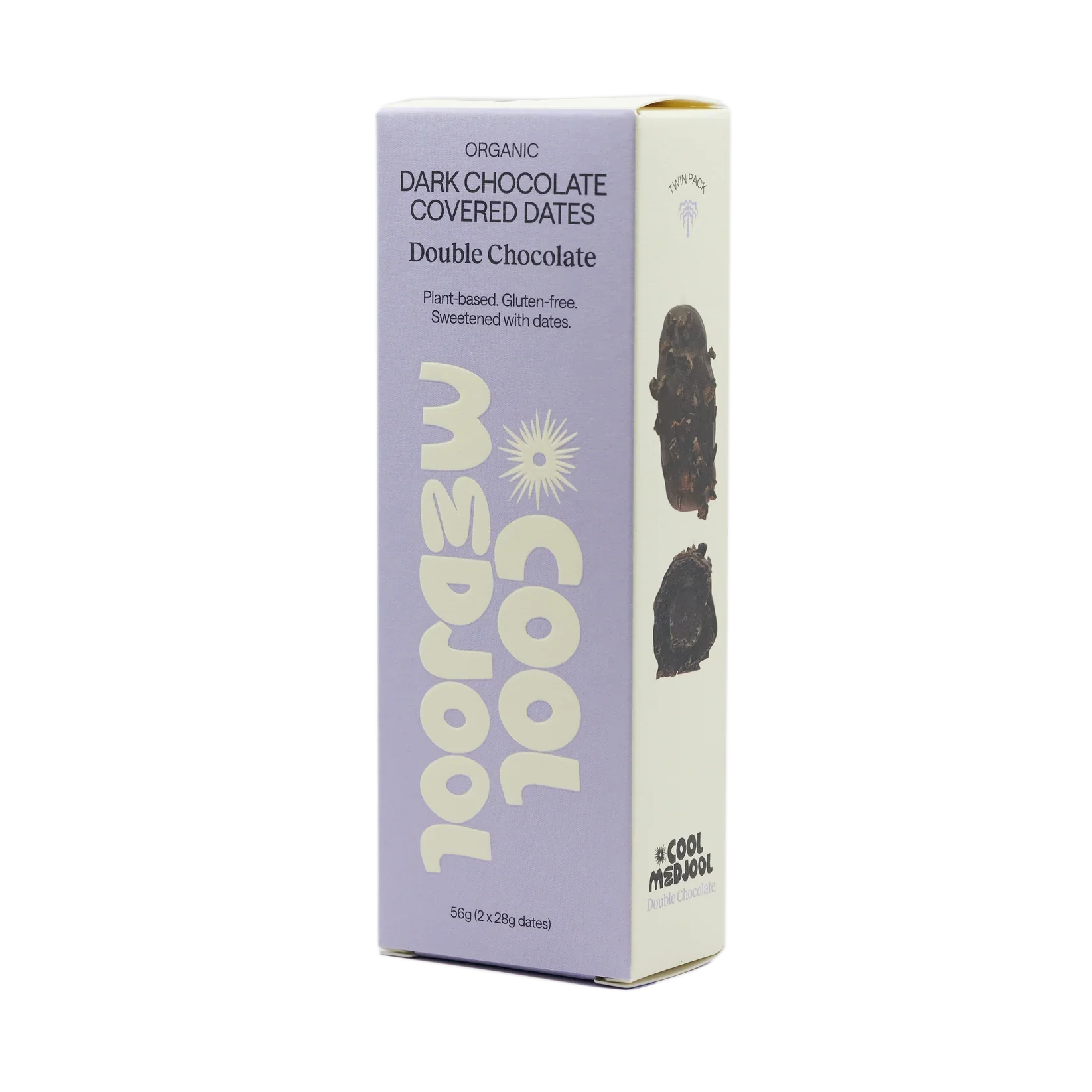 Cool Medjool Two Dark Chocolate Dates Filled With Dark Chocolate 2x28g, Double Chocolate Flavour