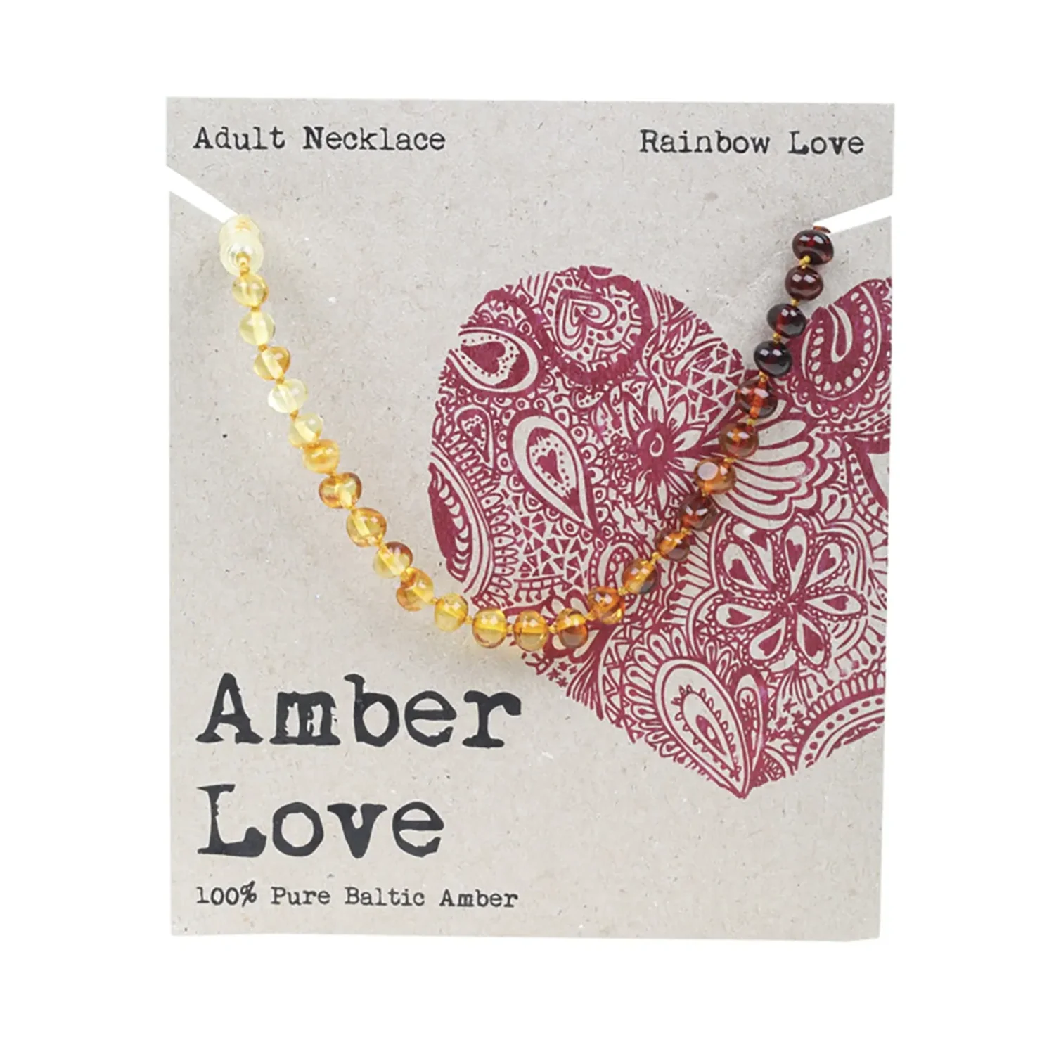 Amber Love 100% Baltic Amber, Adult's Necklace 46cm, Please Choose Your Design - Image 5