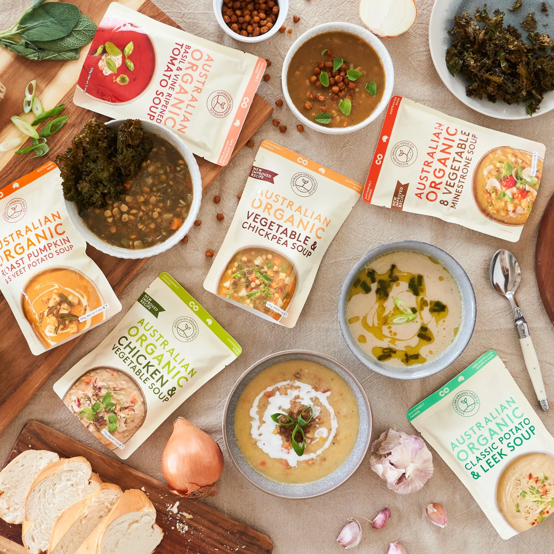 Australian Organic Food Co. Tomato & Basil Soup 330g, Certified Organic & Australian - Image 4