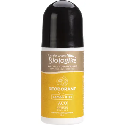 Biologika Certified Organic Deodorant Roll On 70mL, Lemon Kiss Fragrance - Image 2
