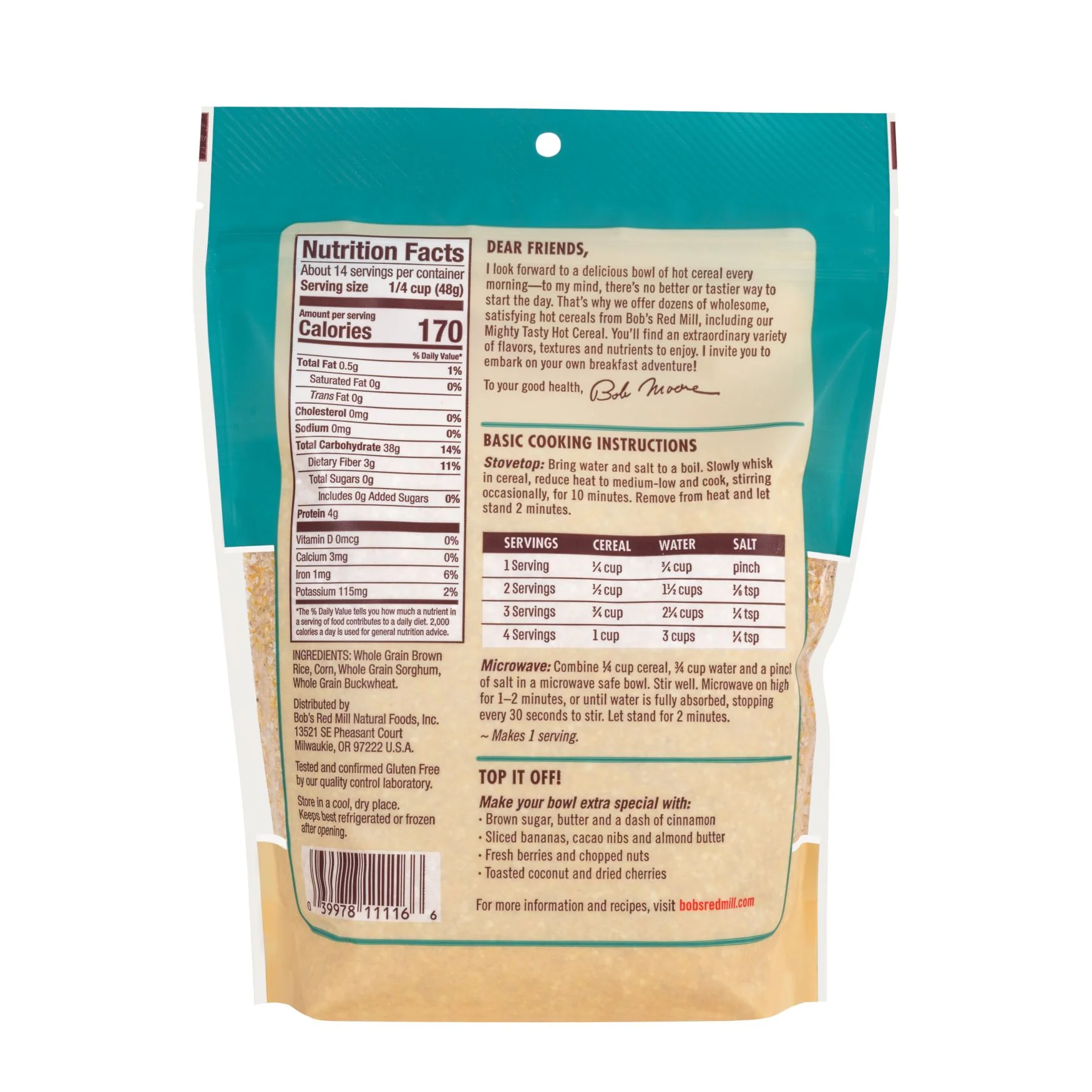 Bob's Red Mill Mighty Tasty Hot Cereal 680g, Gluten Free - Image 2