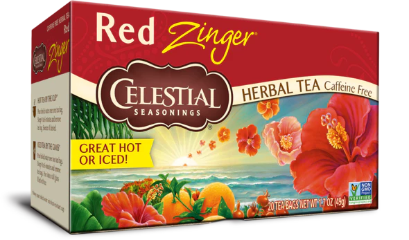 Celestial Seasonings Herbal Tea 20 Bags, Red Zinger Caffeine Free