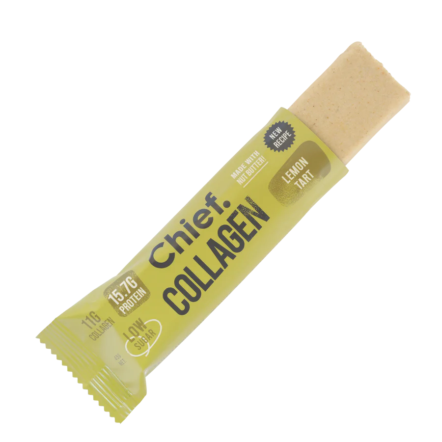 Chief. Collagen Bar Single Bar 45g Or 12 Box, Lemon Tart Flavour