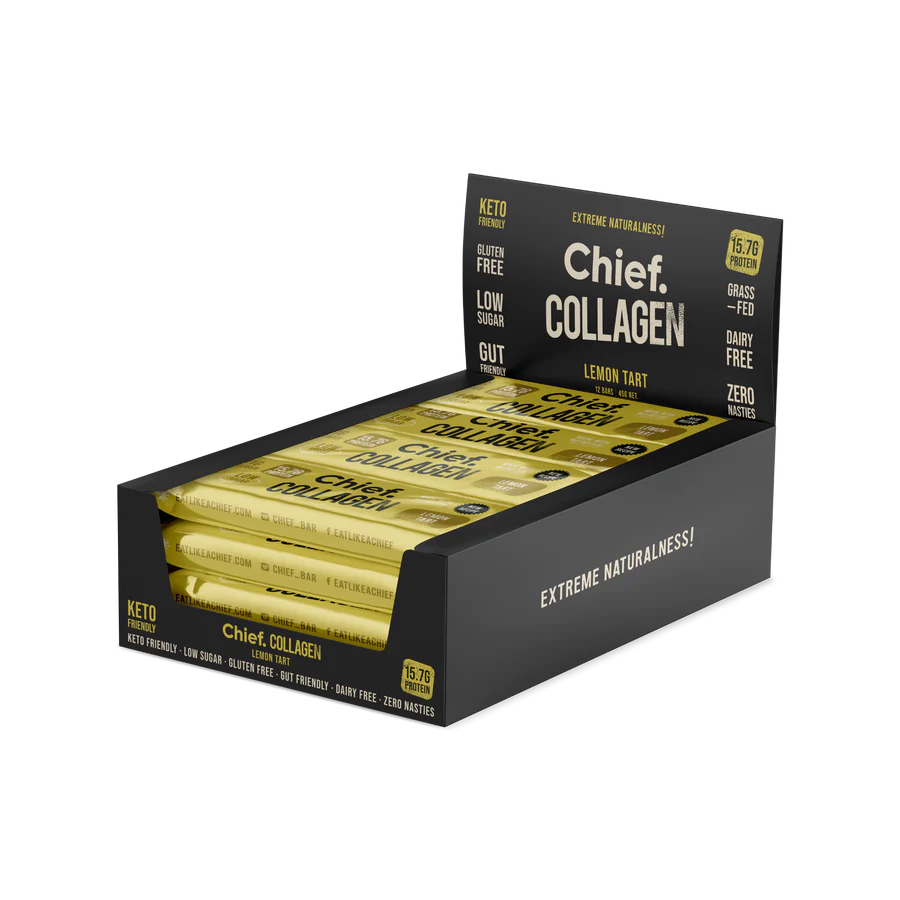 Chief. Collagen Bar Single Bar 45g Or 12 Box, Lemon Tart Flavour - Image 2
