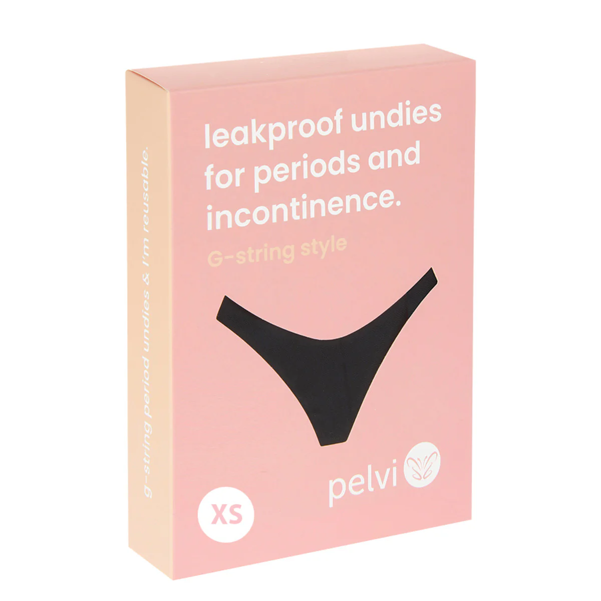 Pelvi Leakproof Underwear G-String Black, Sizes XSmall, Small, Medium, Large & XLarge - Image 8