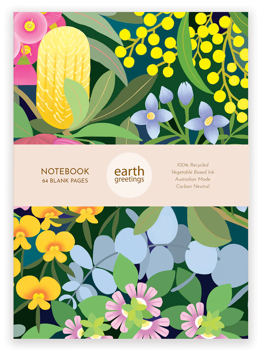 Earth Greetings Blank Notebook 64 Pages, Where Flowers Bloom Design From The Claire Ishino Collection - Image 2