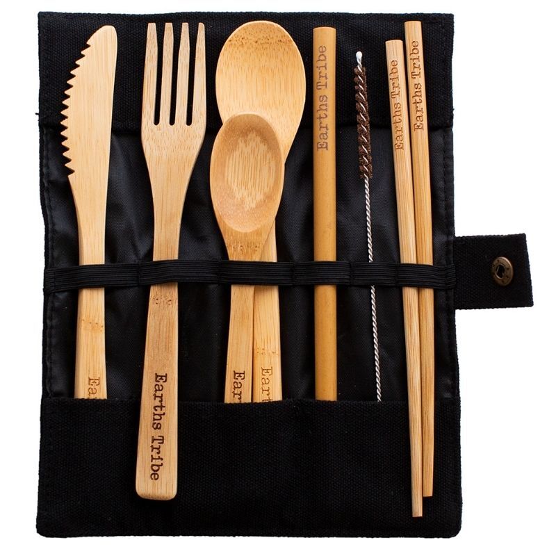Earths Tribe Bamboo Cutlery Set, Great To Take To Work!