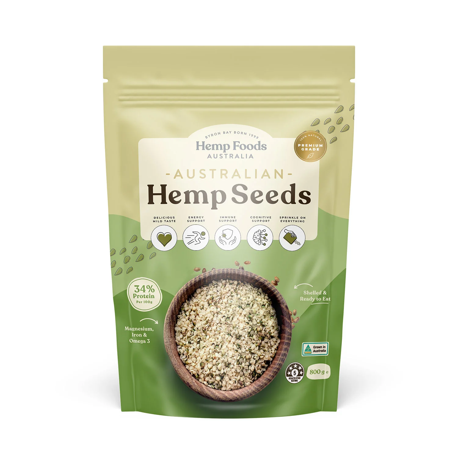 Hemp Foods Australia Hulled Hemp Seeds 200g Or 800g, Australian Grown - Image 2