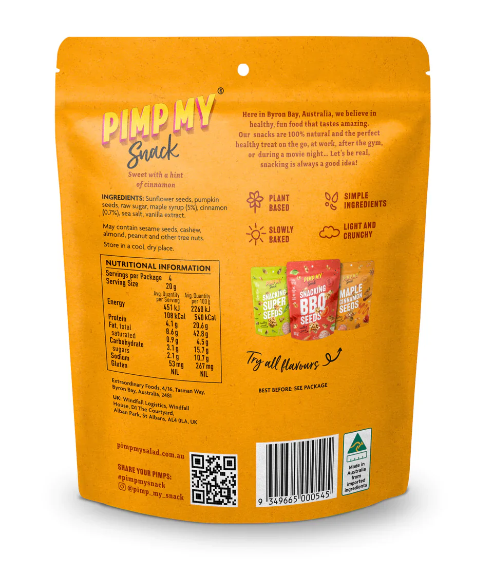 Extraordinary Foods Pimp My Salad Maple Cinnamon Seeds 80g, Vegan & Gluten Free - Image 4