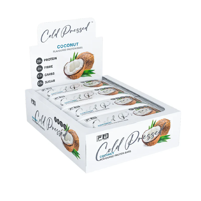 Fibre Boost Cold Pressed Protein Bar Single or Box of 12, Coconut Flavor - Image 2