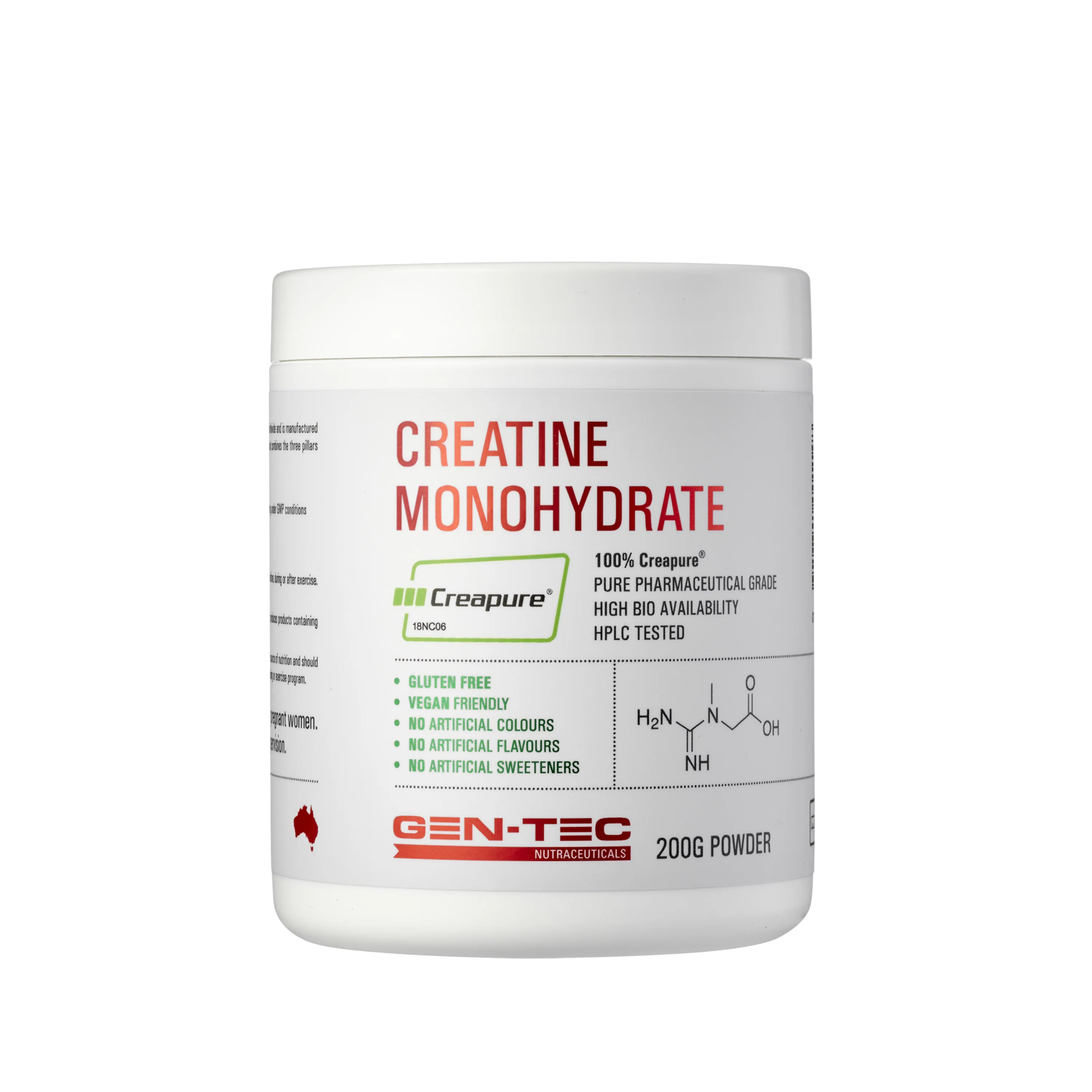 Gen-Tec Nutrition Creatine Monohydrate 200g Or 500g, Creapure®