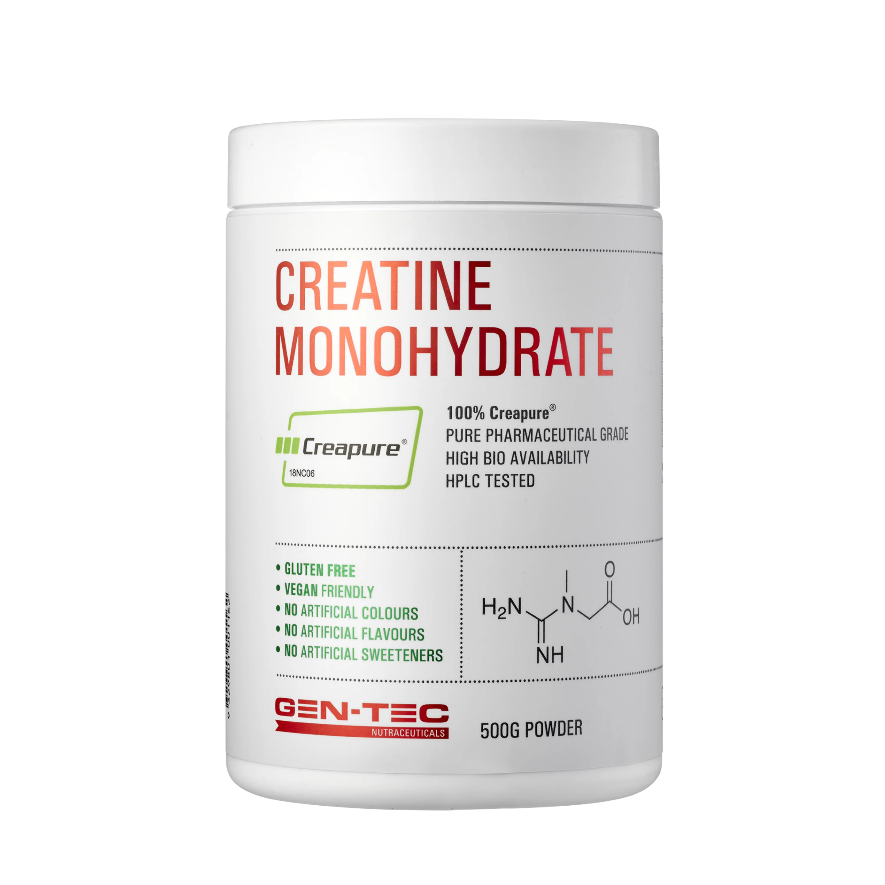 Gen-Tec Nutrition Creatine Monohydrate 200g Or 500g, Creapure® - Image 2