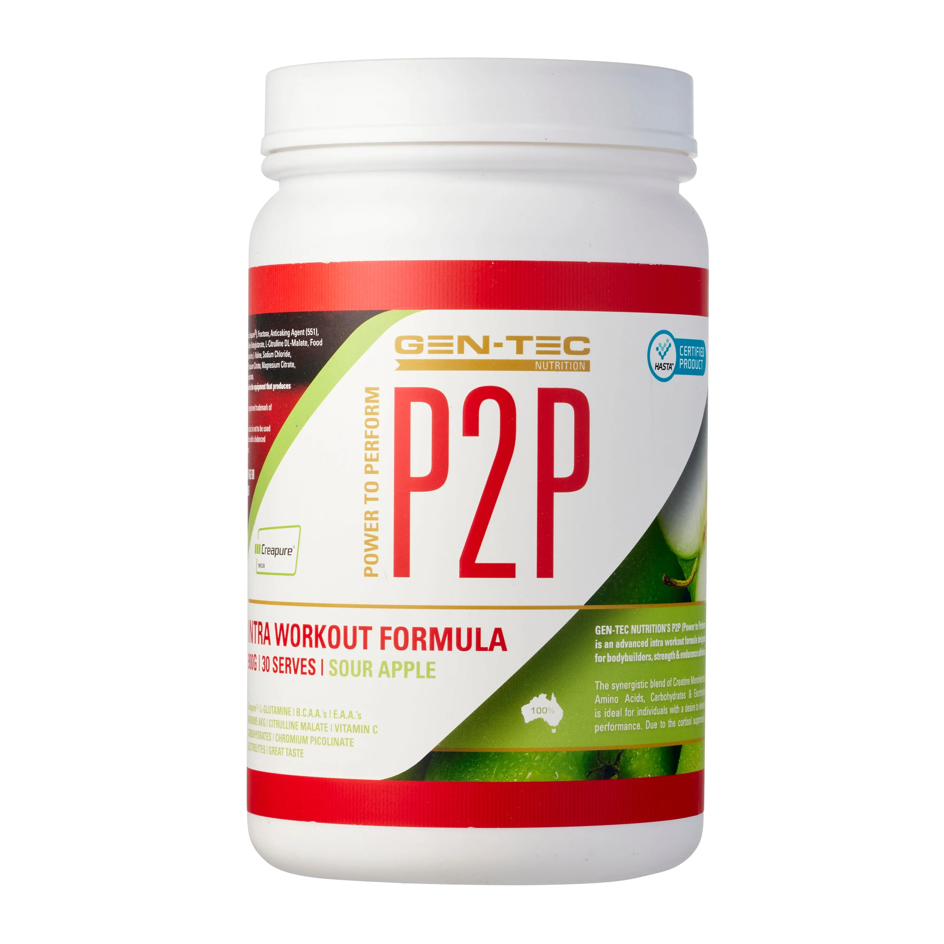 Gen-Tec Nutrition P2P Intra Workout 900g, Sour Apple Flavour