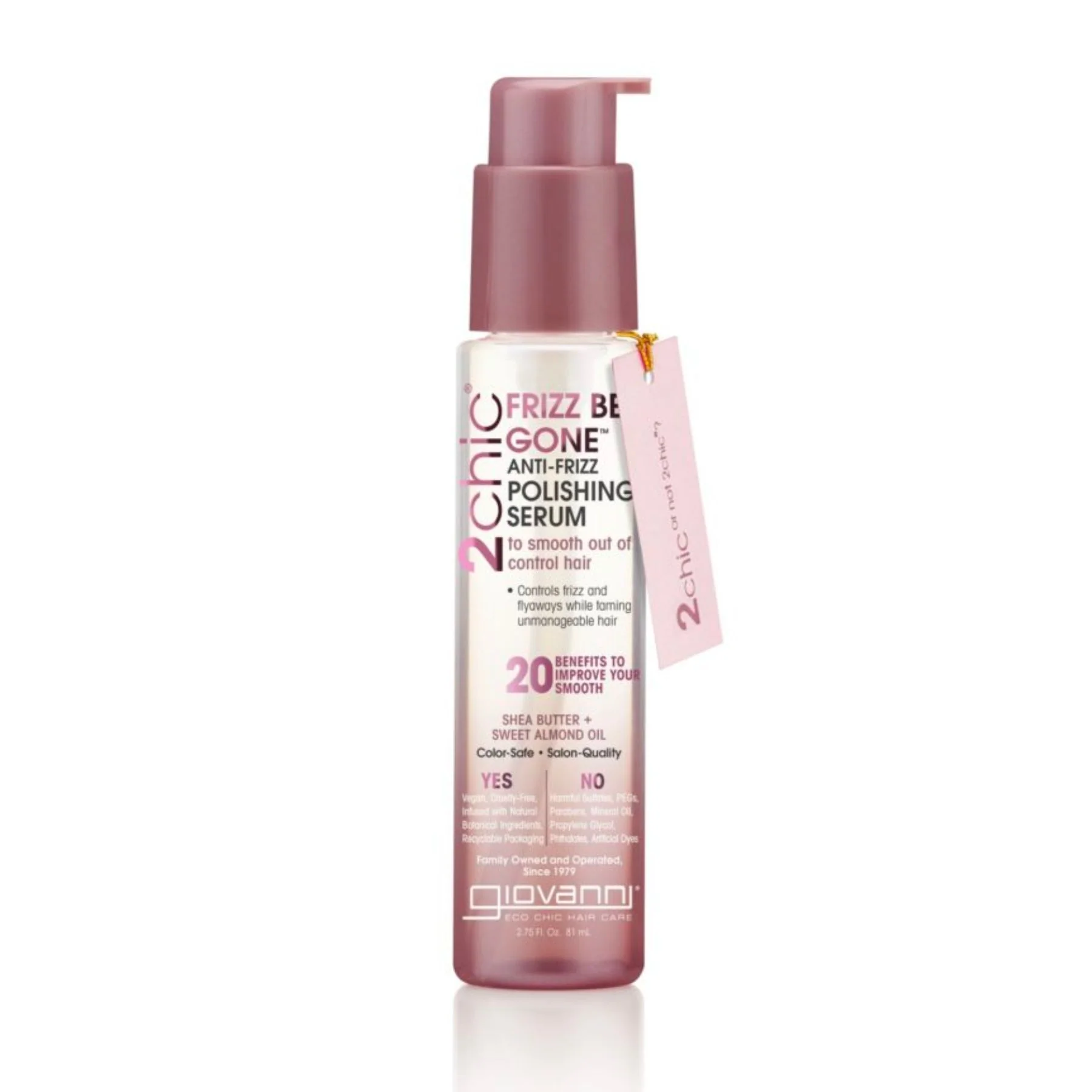 Giovanni 2Chic Frizz Be Gone Anti Frizz Polishing Serum 81ml, To Smooth Out Of Control Hair - Image 3